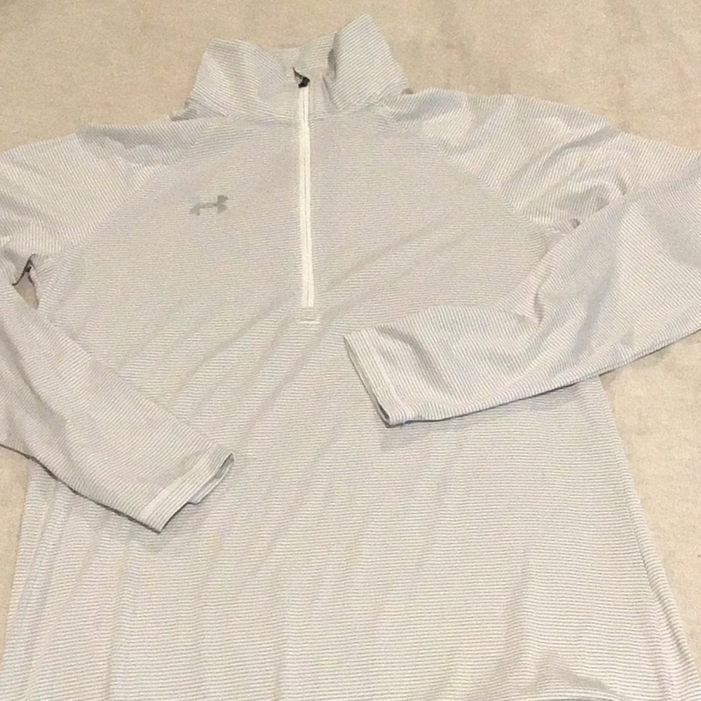 Under Armour White Striped Pullover
